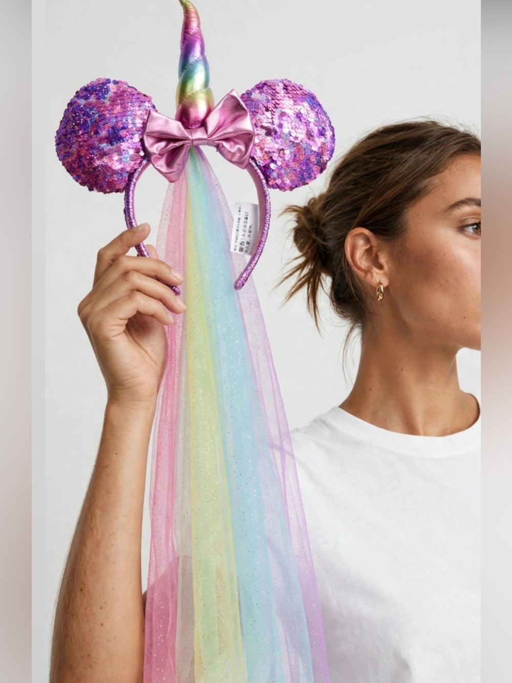 Disney Unicorn Ears with Rainbow Tulle